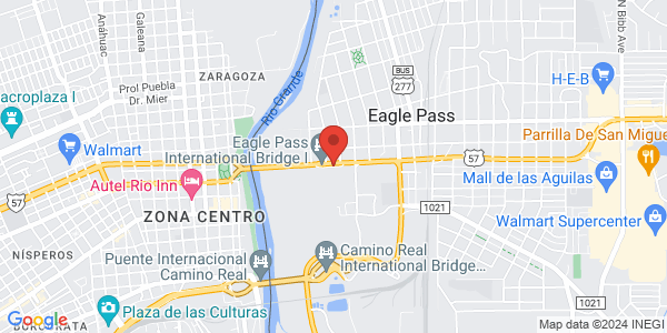 SENTRI interview location map for Eagle Pass Enrollment Center (PDS)