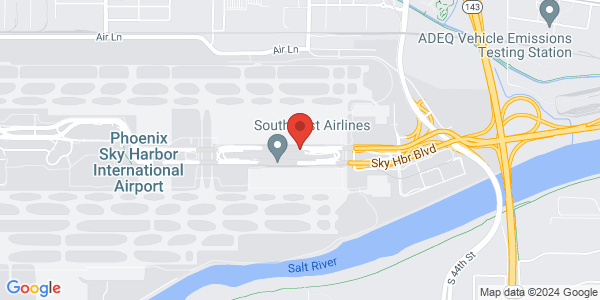 SENTRI interview location map for Phoenix Sky Harbor Enrollment Center (PHX)