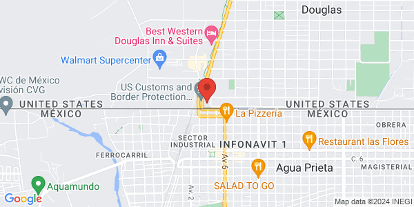 SENTRI interview location map for Douglas Enrollment Center (DGL)